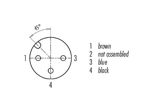 Contactconfiguratie (Insteekbereik) M12 Kabeldoos, aantal polen: 3, onafgeschermd, aan de kabel aangegoten, IP68/IP69K, UL 2238, PUR, oranje, 3 x 0,34 mm², voor lasapplicaties, 5 m