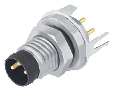 Abbildung 09 3427 81 08 - M8 Flanschstecker, Polzahl: 8, schirmbar, THT, IP67, Frontmontage