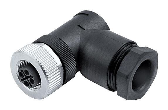 Illustration 99 0690 58 04 - M12 Female angled connector, Contacts: 3+PE, 8.0-10.0 mm, unshielded, screw clamp, IP67, UL, VDE