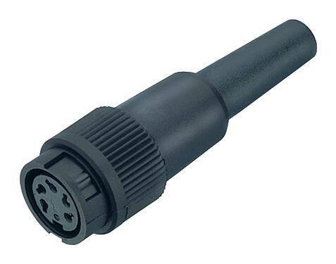 3D视图 99 0602 00 02 - 刺刀 孔头带电缆连接器, 极数: 2, 3.0-6.0mm, 非屏蔽, 焊接, IP40