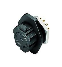 Connectors in Medical Grade Design--Female panel mount connector_570_ELC_4_FD_schwarz_loet