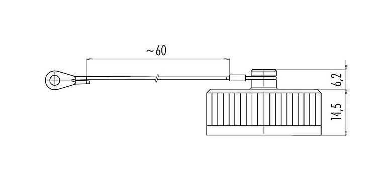 Desenho da escala 08 0427 000 000 - RD30 - Tampa de proteção para plugue de flange; Série 694