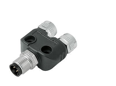 Automation Technology - Sensors and Actuators--Twin distributor, Y-distributor, male connector M12x1 - 2 female connector M12x1_765_2fach_M12S_M12DD_s