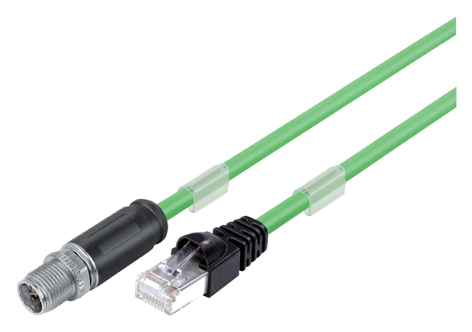M12/RJ45, 接続ケーブル オスコネクタケーブル - RJ45-オス