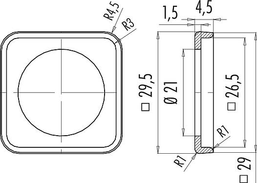 Schaaltekening Afdichting, voor apparaatstekker, buismontage