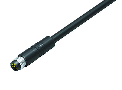 插图 79 3415 52 06 - Snap-in 快插 直头针头电缆连接器, 极数: 6, 非屏蔽, 预铸电缆, IP65, PUR, 黑色, 6x0.25mm², 2m