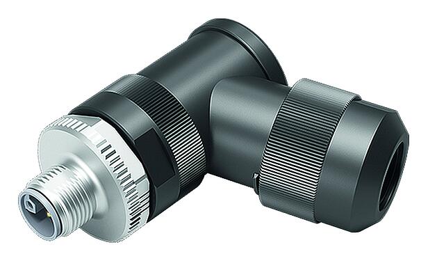 Ábrák 99 0639 370 05 - M12 derékszögű csatlakozó, : 4+FE, 8,0-13,0 mm, árnyékolatlan, csavaros bilincs, IP67, M12x1,0, a tápegységhez, UL 2237 készül, PE csatlakozással