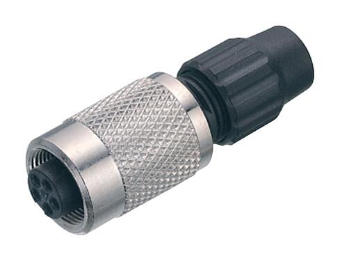 Illustration 99 0080 102 04 - M9 Connecteur femelle, Contacts: 4, 4,0-5,0 mm, non blindé, souder, IP40