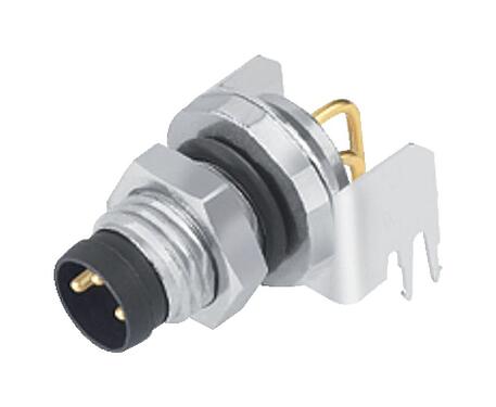 Illustration 86 6319 1121 00005 - M8 Male panel mount connector, Contacts: 5, shieldable, THT, IP67, UL, front fastened