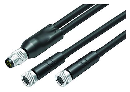 Automatisierungstechnik - Sensorik und Aktorik--Duo-Kabelstecker - 2 Kabeldosen_765_VL_DUO_M8_M8_gerade_Kabel_dick