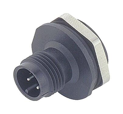 Abbildung 09 0437 87 05 - M12 Flanschstecker, Polzahl: 5, ungeschirmt, löten, IP67, PG 11