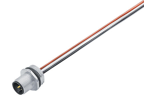Illustratie 76 0231 0011 00004-0200 - M12-A Male panel mount connector, aantal polen: 4, onafgeschermd, draden, IP68, UL, M16x1,5
