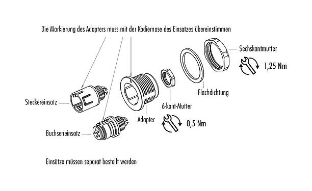 Montageanleitung Snap-In Adapter, ungeschirmt, Frontmontage