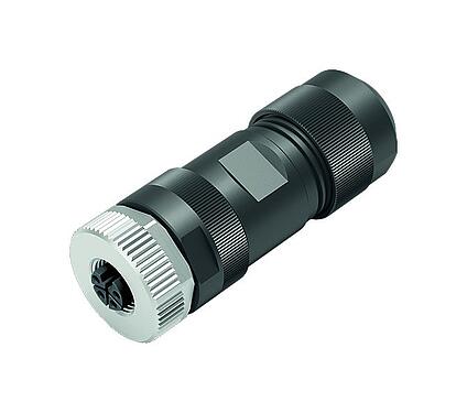 Illustrazione M12 Connettore cavo femmina, Numero poli: 4, 8,0-13,0 mm, non schermato, morsetto a vite, IP67, UL 2238, M12x1,0