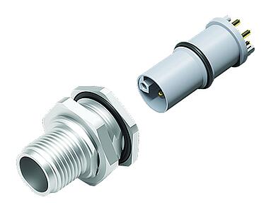 Automation Technology - Voltage and Power Supply--Male panel mount connector_823_3_FS_L_2teil_Front_mitO_ohneD