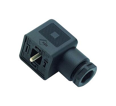 Minh hoạ Ổ cắm van điện từ, loại lắp ráp, Số lượng cực : 2+PE, 3,0-10,0mm, không có chống nhiễu, kẹp vít, IP40 không dán, UL, ESTI+, VDE, M16x1,5