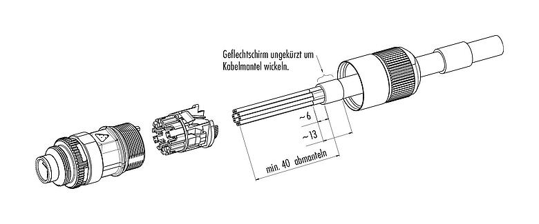 Montageanleitung 99 4171 00 08 - M16 Kabelstecker, Polzahl: 8, 5,5-9,0 mm, schirmbar, IDC, IP67