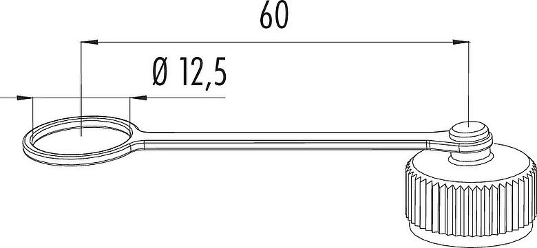 Schaaltekening Beschermkap, IP67, met bevestigingsband