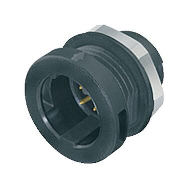 Illustratie 09 4707 00 03 - Male panel mount connector, aantal polen: 3, onafgeschermd, soldeer, IP67