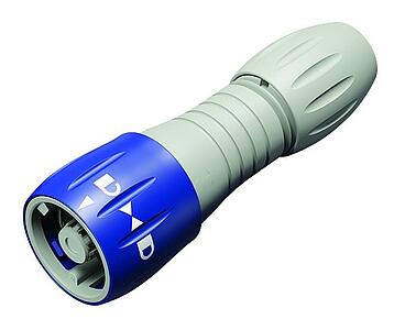 Connectors for medical applications--Male cable connector_770_1_KS_white_blue_klKa