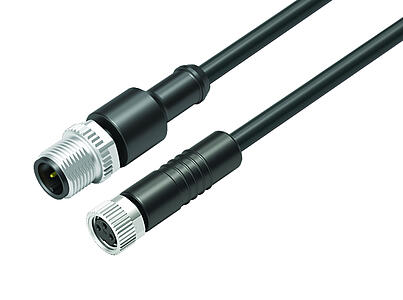 Tecnología de automatización - sensores y actuadores--Conector de cable macho - conector de cable hembra M8x1_VL_KSM12-77-3429_KDM8-3406-50003_black