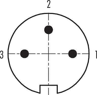 Contactconfiguratie (Insteekbereik) Push Pull Kabelstekker, aantal polen: 3, 4,0-8,0 mm, schermbaar, soldeer, IP67