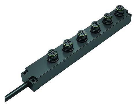 Illustration 72 9141 500 06 - Snap-In 6-way distributor, Contacts: 3, unshielded, moulded on the cable, IP67, 3 x 0.75 mm²