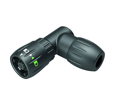 Abbildung 99 0773 002 08 - Bajonett Winkelstecker, Polzahl: 8, 6,0-8,0 mm, ungeschirmt, löten, IP67