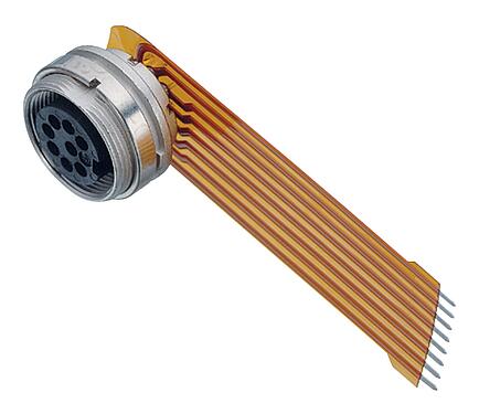 Illustratie M16 Female panel mount connector, aantal polen: 7 (07-a), onafgeschermd, THT, IP40, M18x0,75, Achterwandmontage