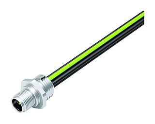 M12 Phích cắm gắn bảng, Số lượng cực : 4+PE, không có chống nhiễu, dây đơn, IP68, M16x1,5, Gắn phía trước, UL 2237 đang được chuẩn bị, túp lều