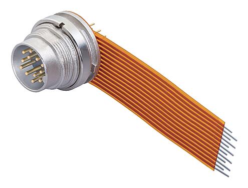 Illustratie 09 0331 65 12 - M16 Male panel mount connector, aantal polen: 12 (12-a), onafgeschermd, THT, IP40, Frontaansluiting