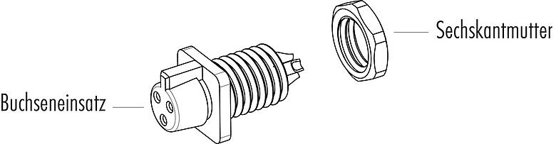Artikelbeschrijving 09 9766 20 04 - Female panel mount connector, aantal polen: 4, onafgeschermd, THT, IP40