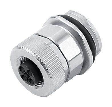 Illustration 99 0634 500 04 - M12 Female panel mount connector, Contacts: 4, unshielded, screw clamp, IP68, UL, VDE, M20x1.5