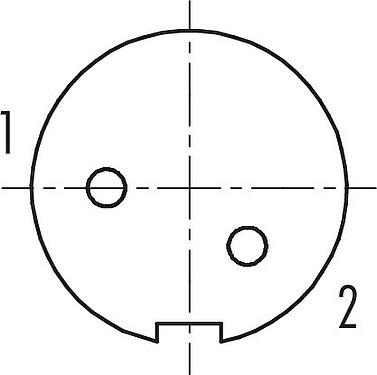 Uspořádání kontaktů (strana zástrčky) M9 Kabelová box, : 2, 4,0-5,5 mm, stínitelné, pájka, IP67, duhovka