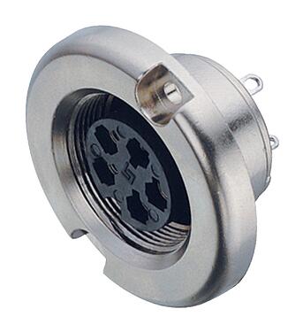 Illustration M25 Female panel mount connector, Contacts: 7, shieldable, solder, IP40, Front mounting