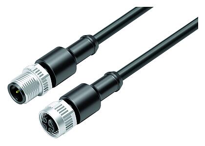 Automation Technology - Sensors and Actuators--Connecting cable male cable connector - female cable connector_VL_KSM12-77-3429_KDM12-3430-50003_black