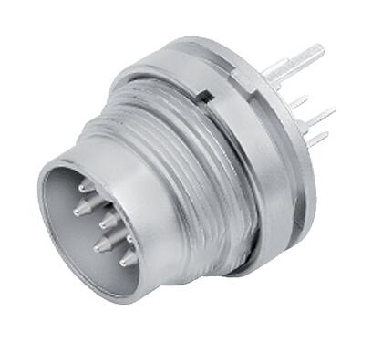 Illustration 09 0315 290 05 - M16 Male panel mount connector, Contacts: 5 (05-a), shieldable, THT, IP40, front fastened