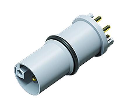 Illustration 09 0641 100 05 - M12 Male receptacle, Contacts: 4+FE, unshielded, THR, IP68, UL