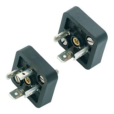 Illustration 43 1711 000 04 - Male power connector, Contacts: 3+PE, unshielded, solder, IP40 without seal, UL, ESTI+, VDE