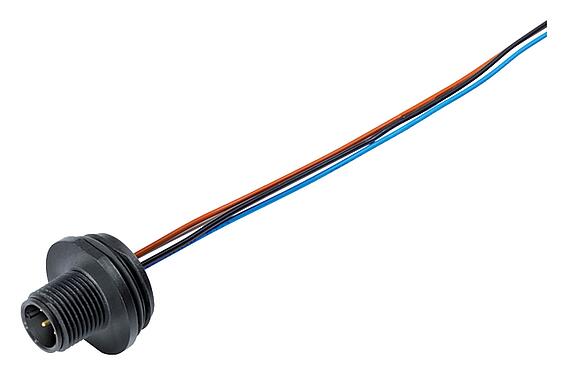 Abbildung 76 4631 0011 00008-0200 - M12 Flanschstecker, Polzahl: 8, ungeschirmt, Litzen, IP67, UL, M20x1,5