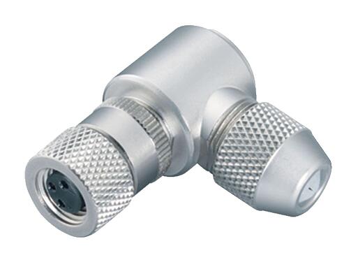 Illustration 99 3366 00 04 - M8 Female angled connector, Contacts: 4, 3.5-5.0 mm, shieldable, solder, IP67, UL