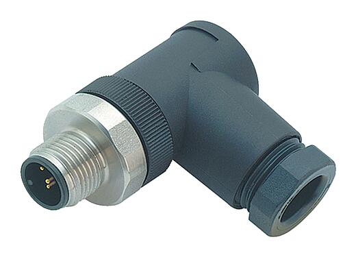 Illustratie M12 Male haakse connector, aantal polen: 4, 4,0-6,0 mm, onafgeschermd, schroefklem, IP67, UL 2238