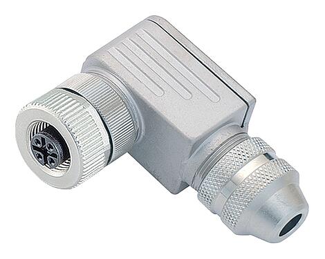 Illustration 99 3730 820 04 - M12 Female angled connector, Contacts: 4, 6.0-8.0 mm, shieldable, screw clamp, IP67, UL