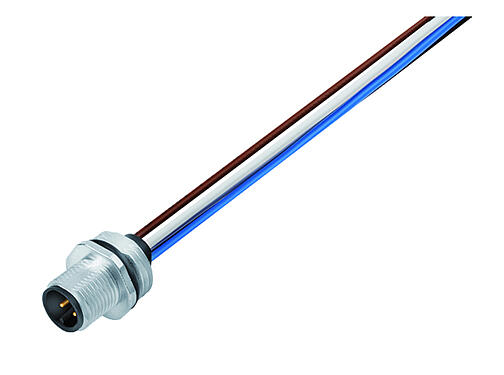 Abbildung 76 0231 0015 00004-0200 - M12 Flanschstecker, Polzahl: 4, ungeschirmt, Litzen, IP68, M16x1,5