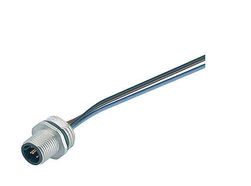 Illustratie 76 2131 0111 00005-0200 - M12-A Male panel mount connector, aantal polen: 5, onafgeschermd, draden, IP68, UL, PG 9, Roestvrij staal