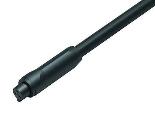 Illustrazione 77 7096 0000 10005-0500 - Snap-In Connettore cavo femmina, Numero poli: 5, non schermato, stampato sul cavo, IP40, PVC, nero, 5 x 0,25 mm², 5 m