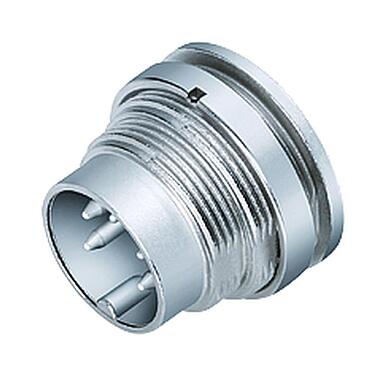 Illustration 09 0331 80 12 - M16 Male panel mount connector, Contacts: 12 (12-a), unshielded, solder, IP40, front fastened