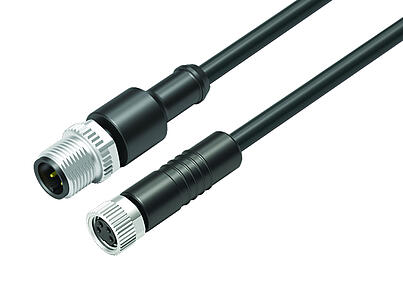 Automation Technology - Sensors and Actuators--Male cable connector - female cable connector M8x1_VL_KSM12-77-3429_KDM8-3406-50004_black