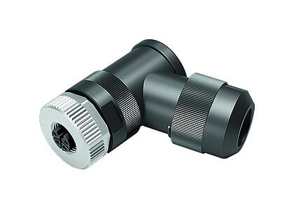 Technologie d’automatisation - alimentation en tension et électrique--Connecteur femelle coudé_823_2_WD_L_4pol_schwarz