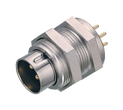 Illustratie 09 0073 20 02 - M9 Male panel mount connector, aantal polen: 2, onafgeschermd, THT, IP40